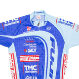 Cycling Mens Jersey Blue Full Zip M