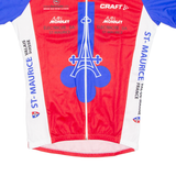 Cycling Mens Jersey Red Full Zip M