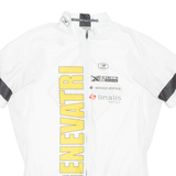 Cycling Mens Jersey White Full Zip L