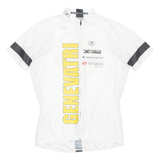 Cycling Mens Jersey White Full Zip L