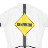 Cycling Mens Jersey White Full Zip L