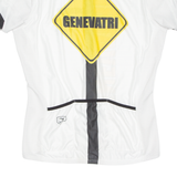 Cycling Mens Jersey White Full Zip L