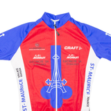 Cycling Mens Jersey Blue Full Zip M