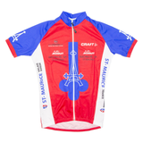 Cycling Mens Jersey Blue Full Zip M