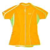 Cycling Mens Jersey Orange Full Zip S