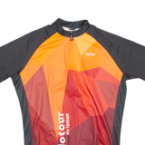 Cycling Mens Jersey Orange Full Zip M