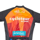 Cycling Mens Jersey Orange Full Zip M