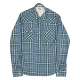 LEVI'S Slim Fit Mens Shirt Green Check Long Sleeve M