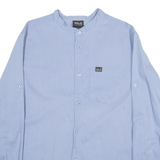 JACK WOLFSKIN Mens Plain Shirt Blue Long Sleeve M
