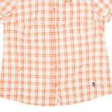 JACK WOLFSKIN Womens Shirt Orange Check 2XL