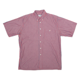 E.B COMPANY Casual Wear Mens Shirt Red Striped XL