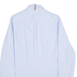 TOMMY HILFIGER Slim Fit Mens Plain Shirt Blue Long Sleeve S