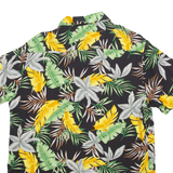Mens Hawaiian Shirt Black Floral M