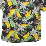 Mens Hawaiian Shirt Black Floral M