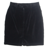 NON STOP CITY Womens Straight Skirt Black Short Velvet M