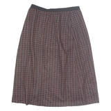 Womens Straight Skirt Orange Knee Length Chevron S