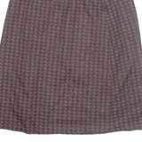 Womens Straight Skirt Orange Knee Length Chevron S