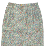 MARKWALD Womens Straight Skirt Green Midi Viscose Paisley M