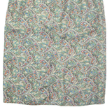 MARKWALD Womens Straight Skirt Green Midi Viscose Paisley M