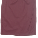 Womens Straight Skirt Maroon Midi Wool M