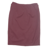 Womens Straight Skirt Maroon Midi Wool M