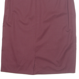Womens Straight Skirt Maroon Midi Wool M
