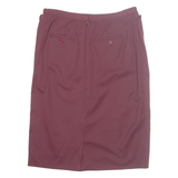 Womens Straight Skirt Maroon Midi Wool M