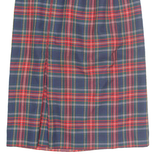 CANDA Womens Straight Skirt Red Midi Check M