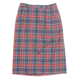 CANDA Womens Straight Skirt Red Midi Check M