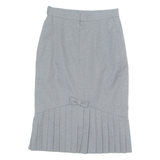 Womens Flare Skirt Grey Knee Length S