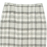 BIAGGINI Womens Straight Skirt Grey Knee Length Wool Check L