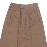 Womens A-Line Skirt Brown Midi S