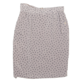 Womens Straight Skirt Grey Knee Length Viscose Crazy Pattern M