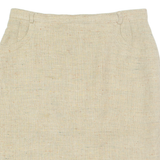BURTON Womens Straight Skirt Beige Knee Length Wool M