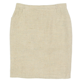BURTON Womens Straight Skirt Beige Knee Length Wool M