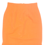 MODELE Womens Straight Skirt Orange Knee Length S