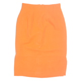 MODELE Womens Straight Skirt Orange Knee Length S
