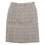 Womens Straight Skirt Beige Knee Length Houndstooth M