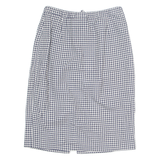 Womens Pencil Skirt White Knee Length Houndstooth M