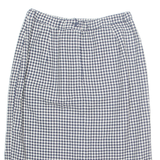 Womens Pencil Skirt White Knee Length Houndstooth M