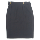 MARIE CLEMENCE Womens Straight Skirt Black Knee Length M