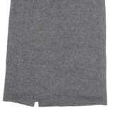 Womens Straight Skirt Grey Knee Length Wool M