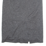 Womens Straight Skirt Grey Knee Length Wool M