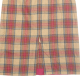 SUPERIOR Womens Straight Skirt Beige Knee Length Check M