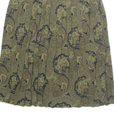 BARDEHLE Womens Pleated Skirt Green Midi Paisley M
