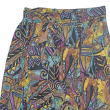 Womens Peasant Skirt Black Midi Viscose Crazy Pattern L