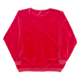 PRIORITY Womens Sweatshirt Red Button Neck S
