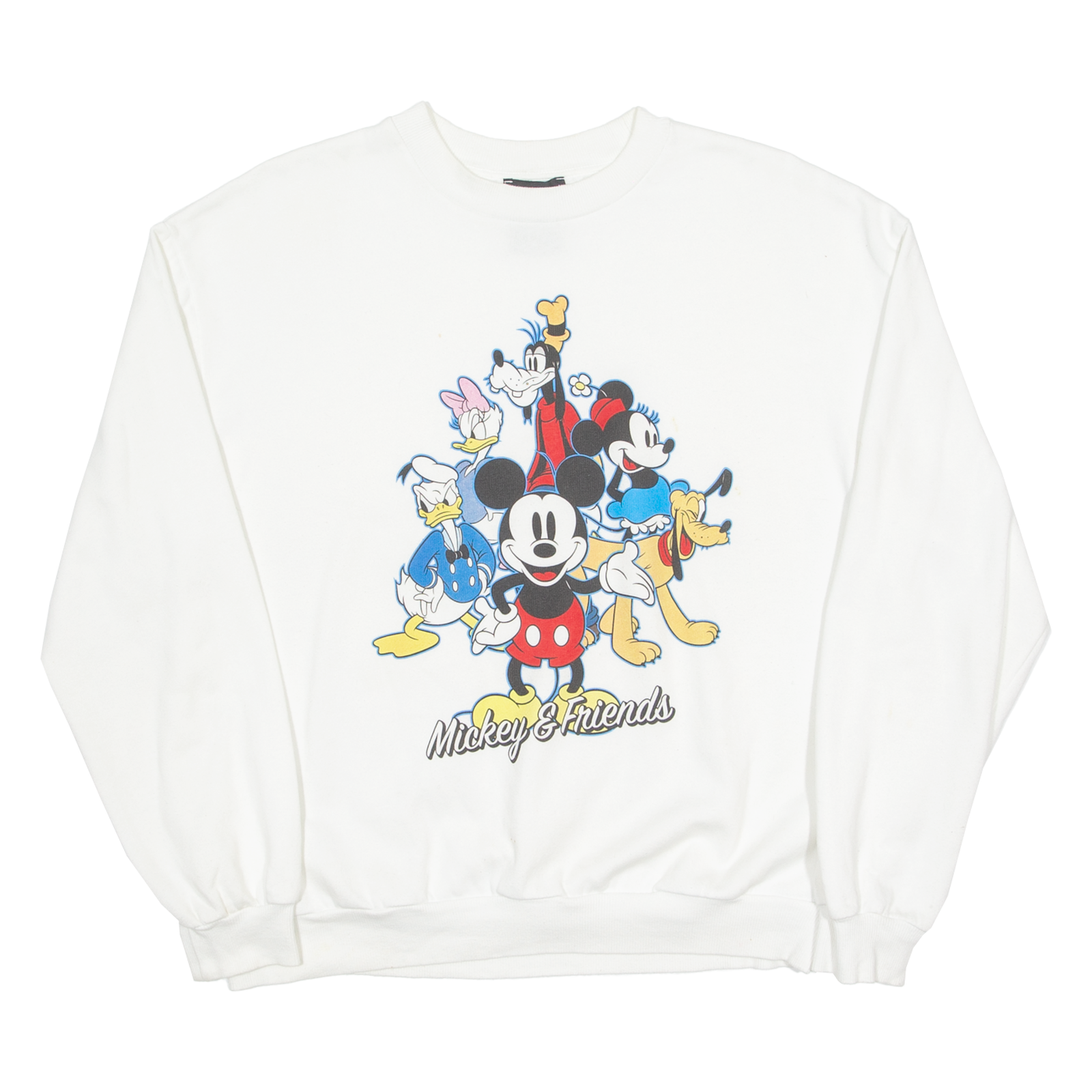 DISNEY Mens Sweatshirt White Crewneck L