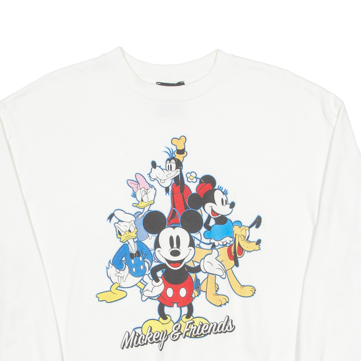 DISNEY Mens Sweatshirt White Crewneck L