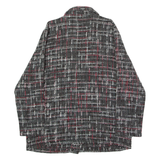 KINGFIELD Womens Blazer Jacket Black Knit Wool 90s Check UK 16